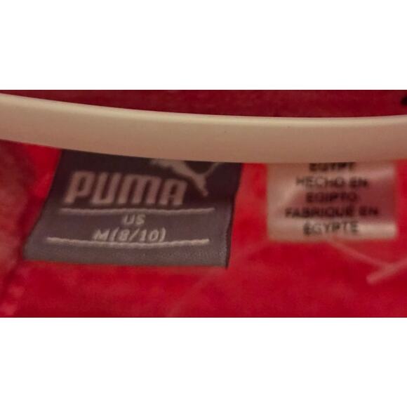 Puma Heather Pink Fleece Sweatshirt Jacket (Girls 8-10) - Picture 8 of 9